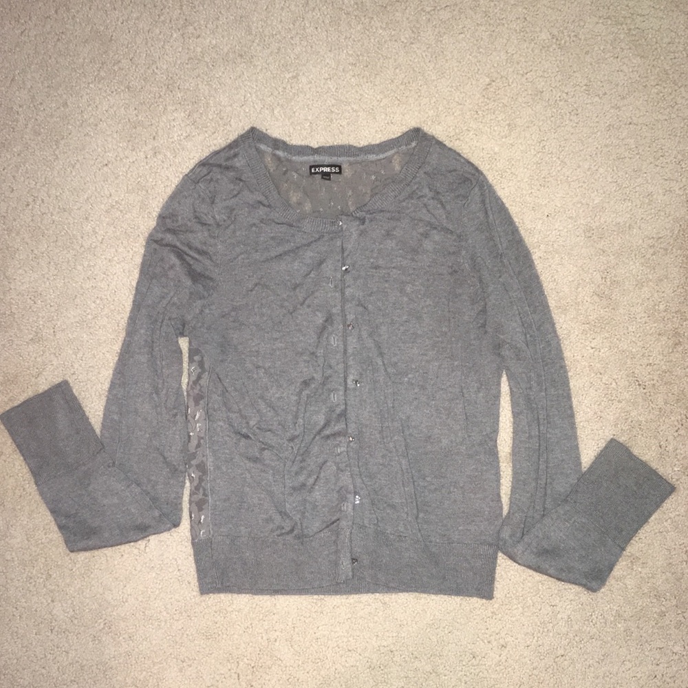 Express lace-back cardigan